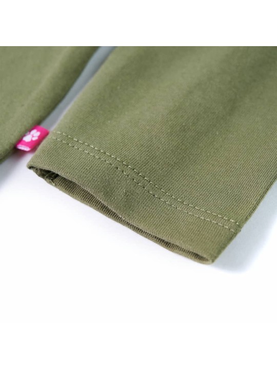 Dětské tričko s dlouhým rukávem khaki 128