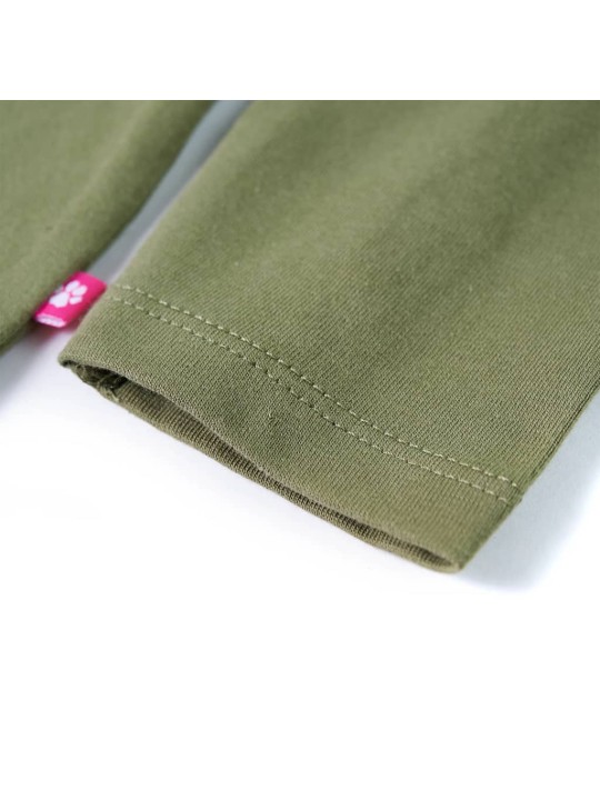 Dětské tričko s dlouhým rukávem khaki 140