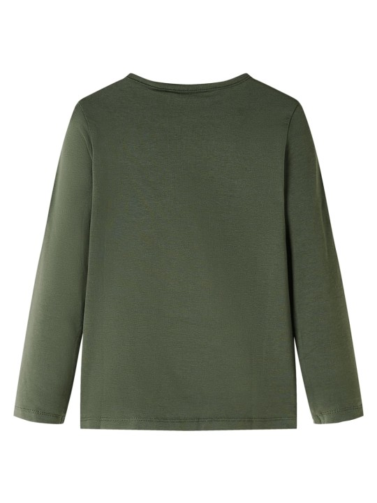 Dětské tričko s dlouhým rukávem khaki 92
