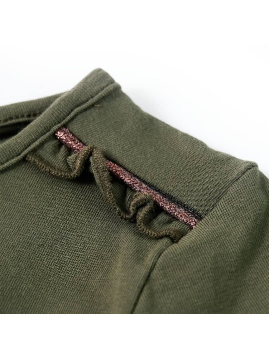 Dětské tričko s dlouhým rukávem khaki 116