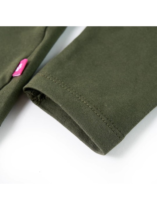 Dětské tričko s dlouhým rukávem khaki 116