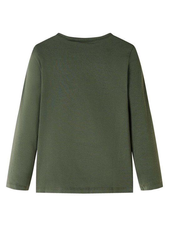 Dětské tričko s dlouhým rukávem khaki 140