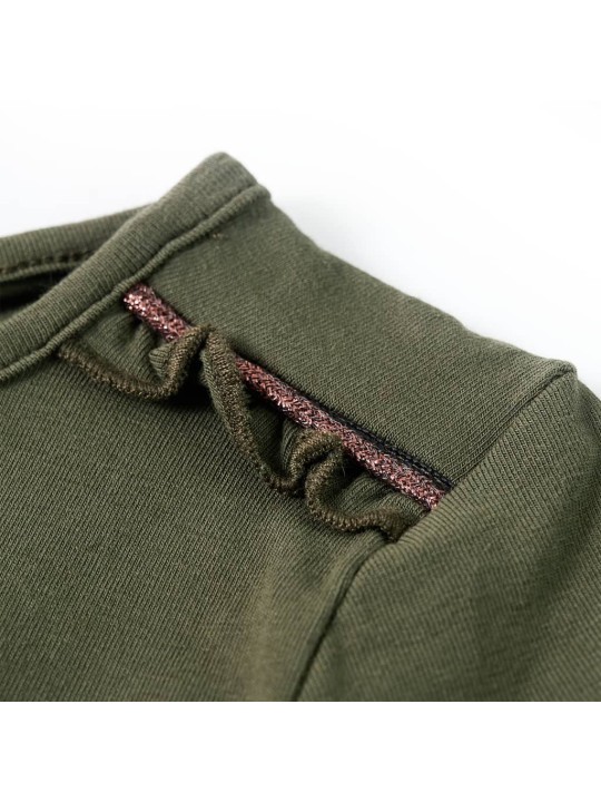 Dětské tričko s dlouhým rukávem khaki 140