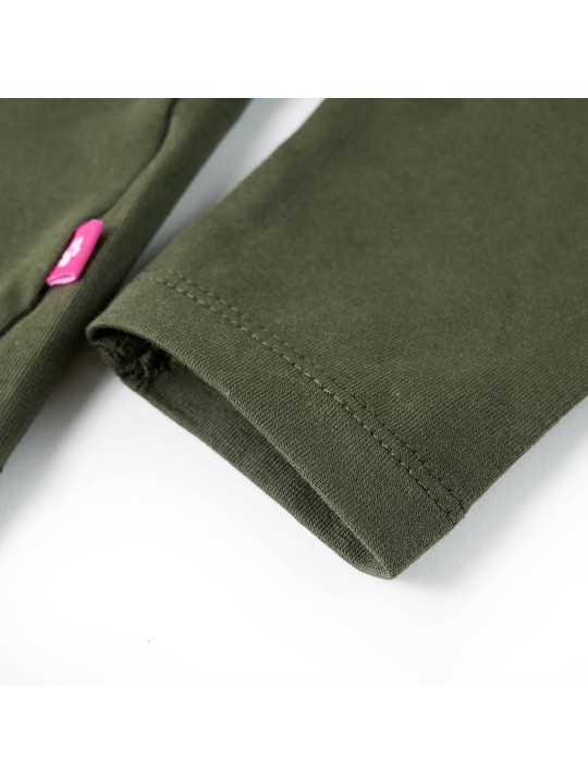 Dětské tričko s dlouhým rukávem khaki 140