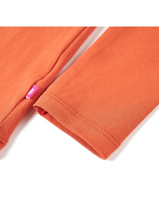 Dětské tričko s dlouhým rukávem oranžové 116