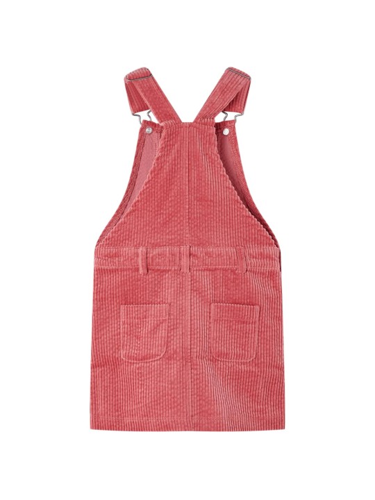 Dětské manšestrové šaty s laclem růžové 104