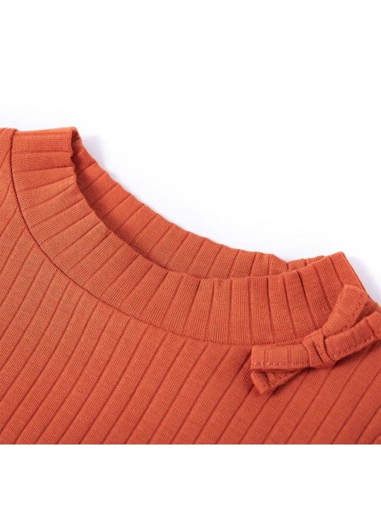 Dětské tričko s dlouhým rukávem oranžové 116