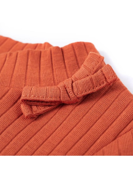 Dětské tričko s dlouhým rukávem oranžové 116