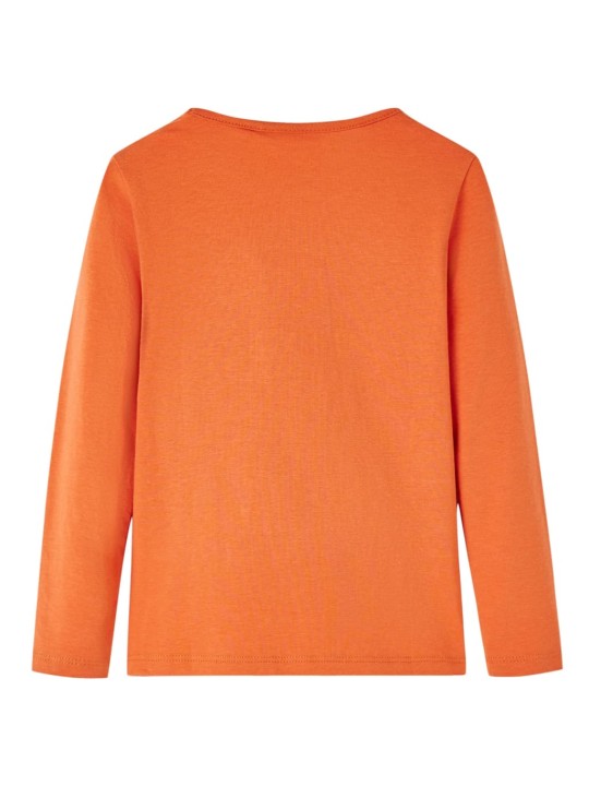 Dětské tričko s dlouhým rukávem oranžové 104