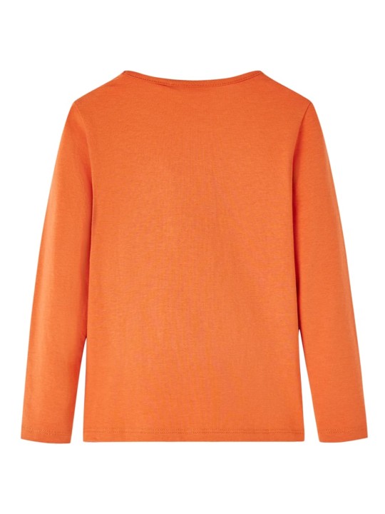 Dětské tričko s dlouhým rukávem oranžové 116