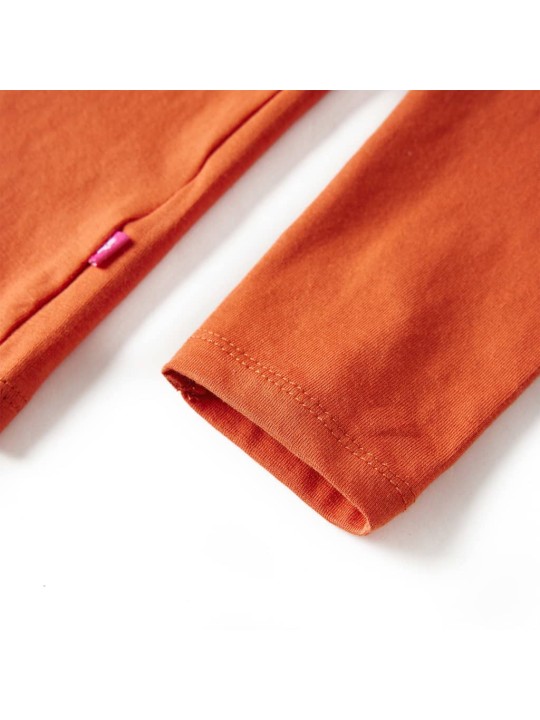 Dětské tričko s dlouhým rukávem oranžové 116