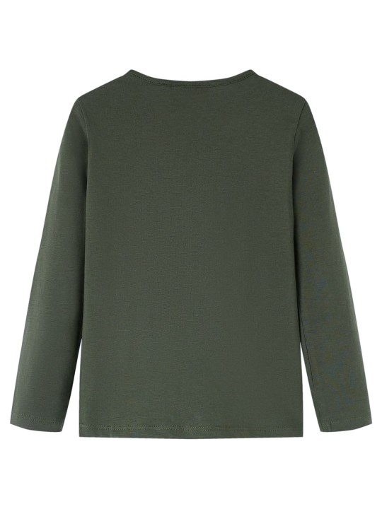 Dětské tričko s dlouhým rukávem khaki 92