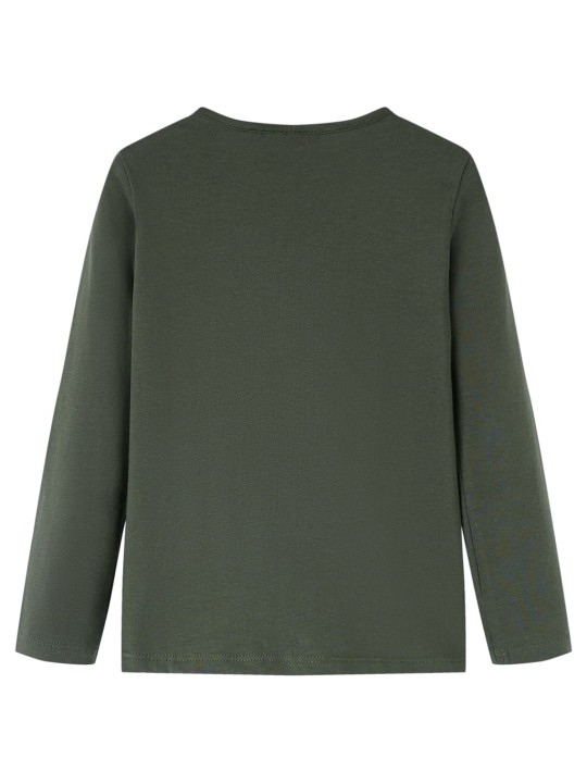 Dětské tričko s dlouhým rukávem khaki 104