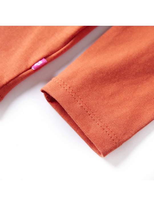 Dětské tričko s dlouhým rukávem oranžové 116