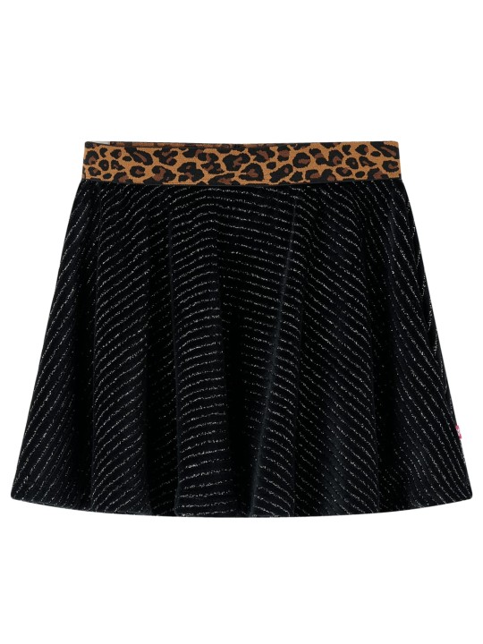 Dětská sukně s leopardím pasem černá 92