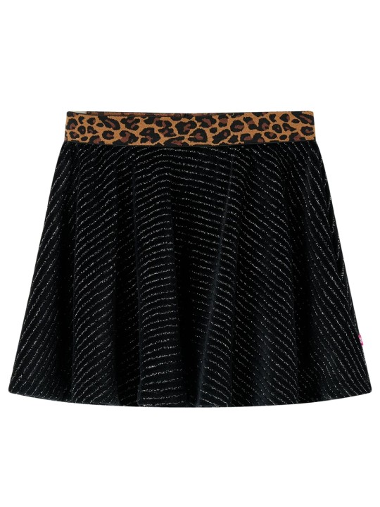 Dětská sukně s leopardím pasem černá 116