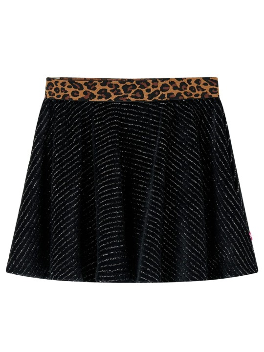 Dětská sukně s leopardím pasem černá 128