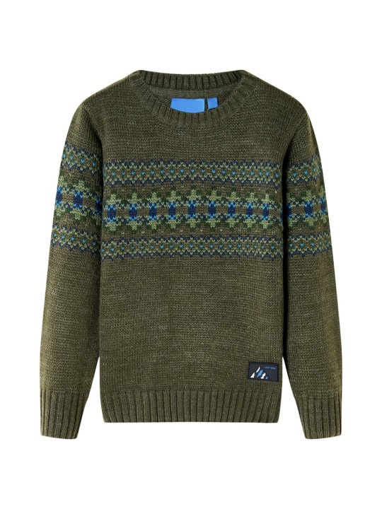 Dětský svetr pletený khaki 104