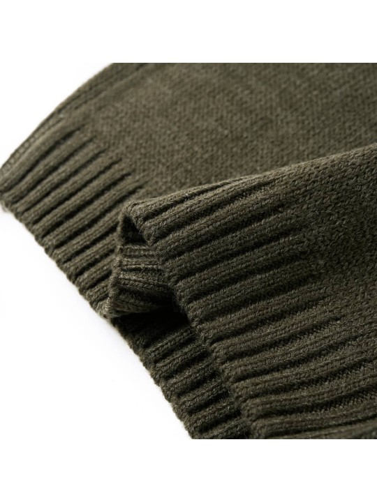 Dětský svetr pletený khaki 140