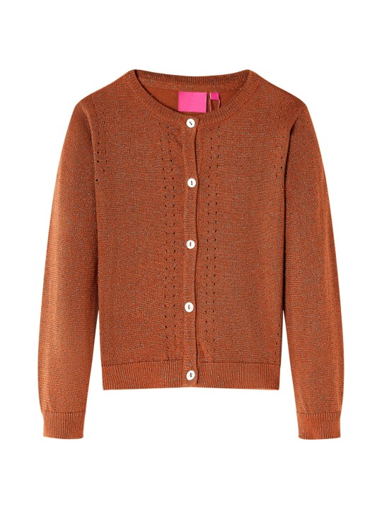 Dětský pletený cardigan koňakový 104