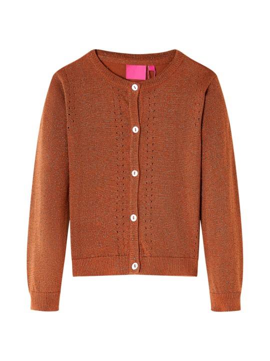 Dětský pletený cardigan koňakový 128