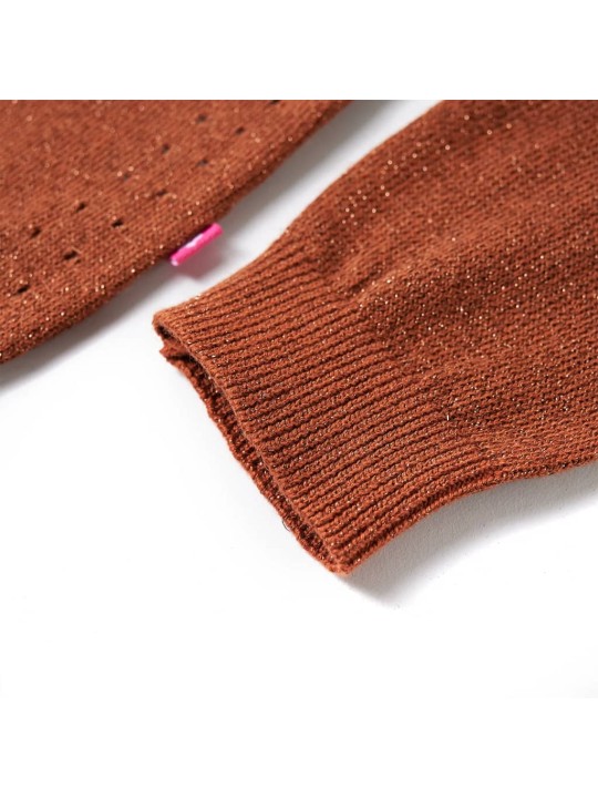 Dětský pletený cardigan koňakový 140