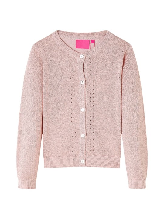 Dětský pletený cardigan jemně růžový 104