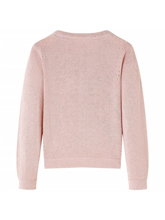 Dětský pletený cardigan jemně růžový 116