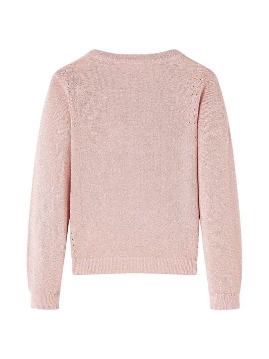 Dětský pletený cardigan jemně růžový 128