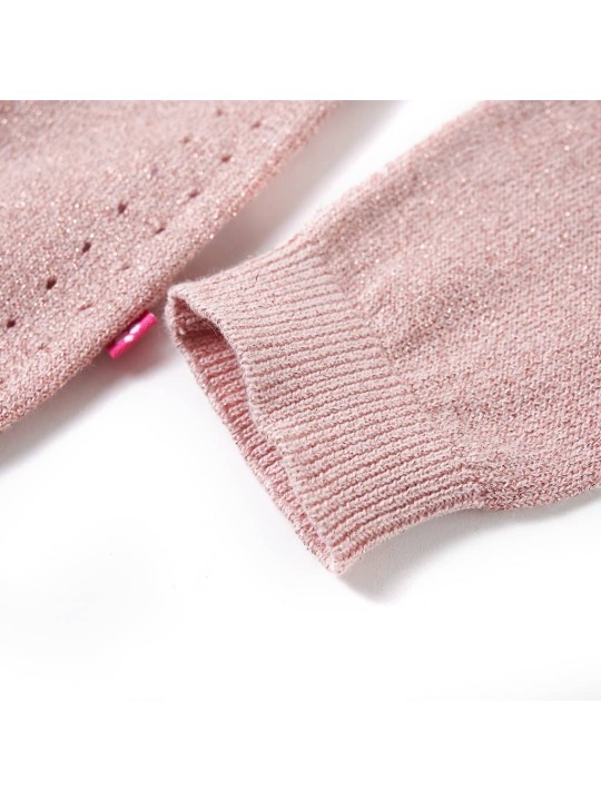 Dětský pletený cardigan jemně růžový 128