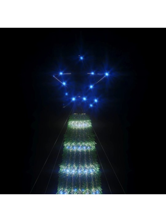 LED vánoční stromek 275 modrých LED diod 180 cm