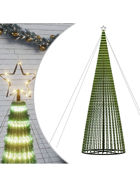 LED vánoční stromek 1544 teplých bílých LED diod 500 cm