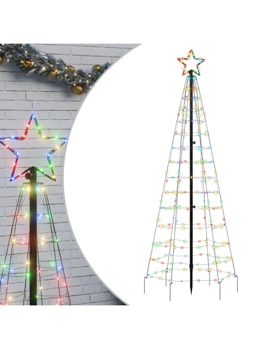 LED vánoční stromek s hroty 220 barevných LED 180 cm