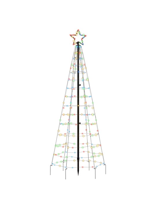 LED vánoční stromek s hroty 220 barevných LED 180 cm