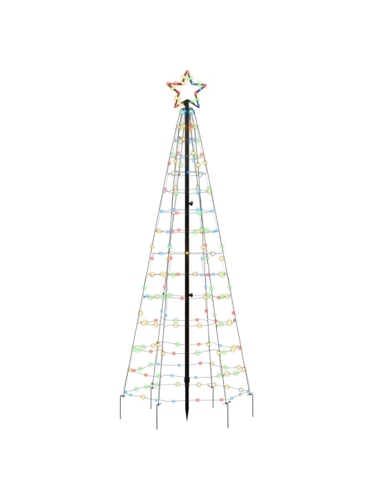 LED vánoční stromek s hroty 220 barevných LED 180 cm