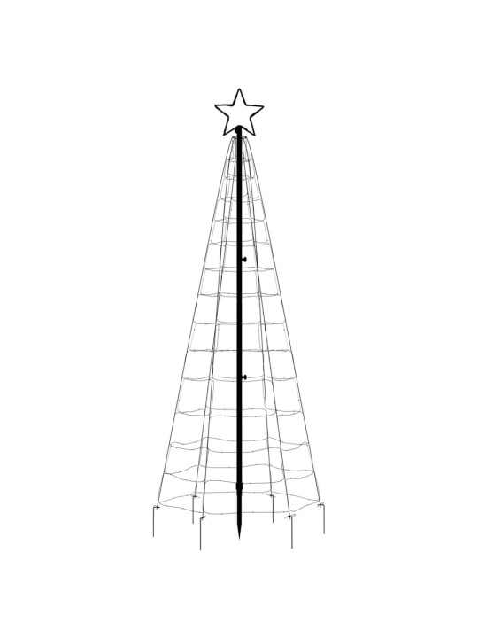LED vánoční stromek s hroty 220 barevných LED 180 cm