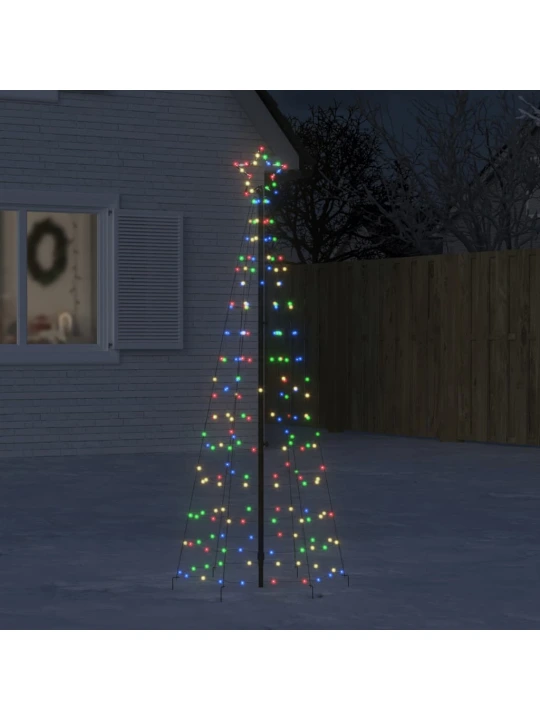 LED vánoční stromek s hroty 220 barevných LED 180 cm
