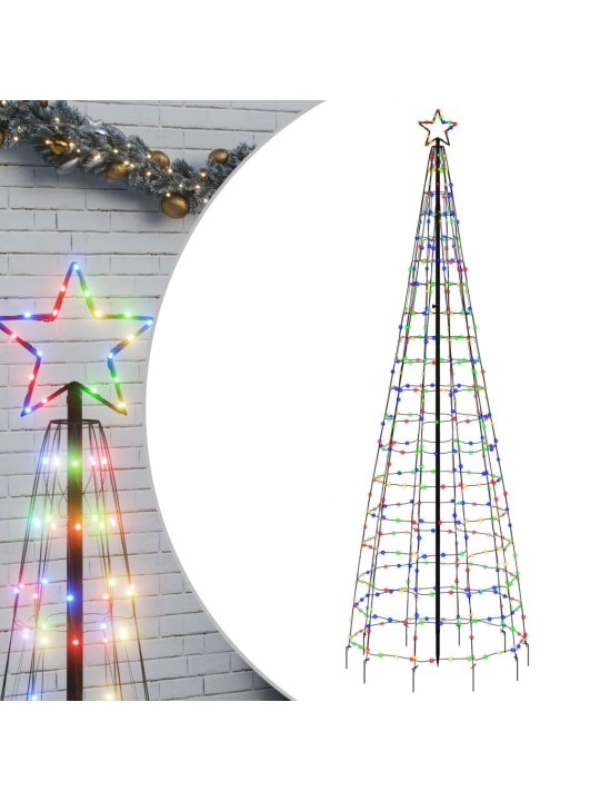 LED vánoční stromek s hroty 570 barevných LED 300 cm