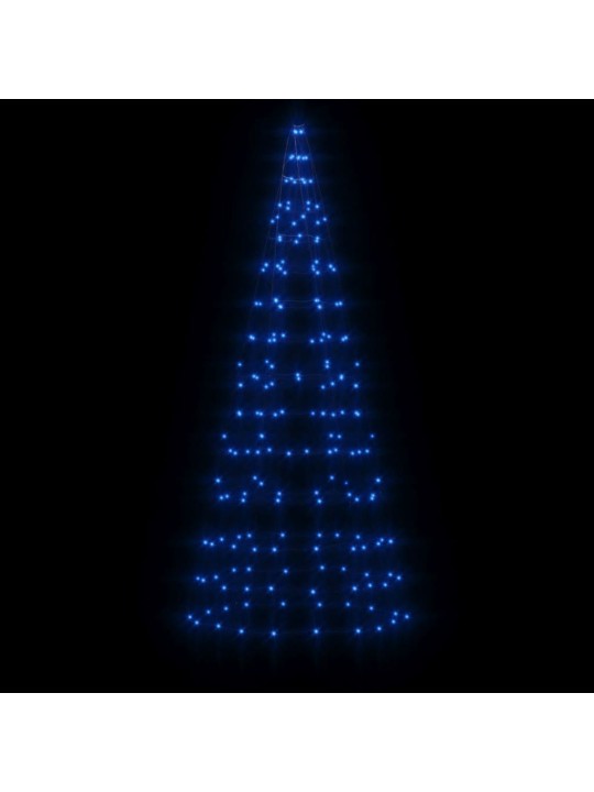 LED vánoční stromek na stožár 200 modrých LED diod 180 cm