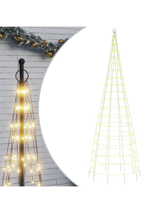 LED vánoční stromek na stožár 550 teplých bílých LED diod 300cm