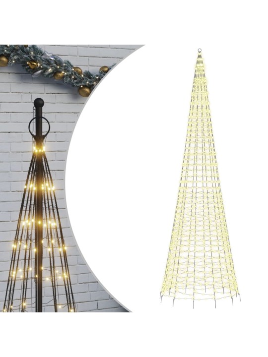 LED vánoční stromek na stožár 1534 teplých bílých LED 500 cm