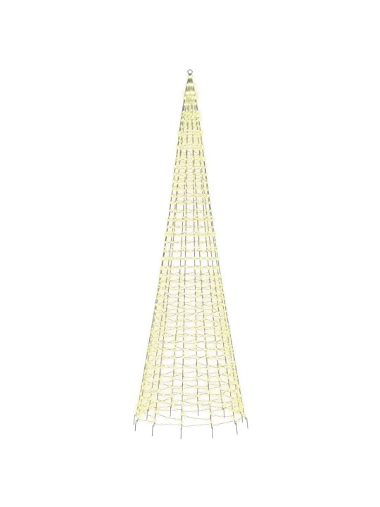 LED vánoční stromek na stožár 1534 teplých bílých LED 500 cm