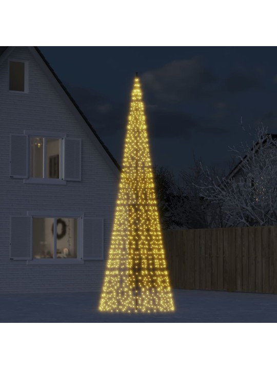 LED vánoční stromek na stožár 1534 teplých bílých LED 500 cm