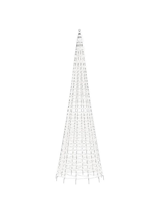 LED vánoční stromek na stožár 1534 studených bílých LED 500 cm