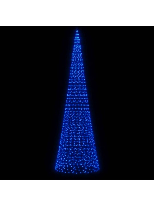 LED vánoční stromek na stožár 1534 modrých LED 500 cm