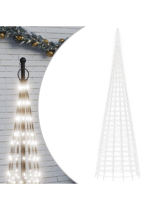 LED vánoční stromek na stožár 3000 studených bílých LED 800 cm