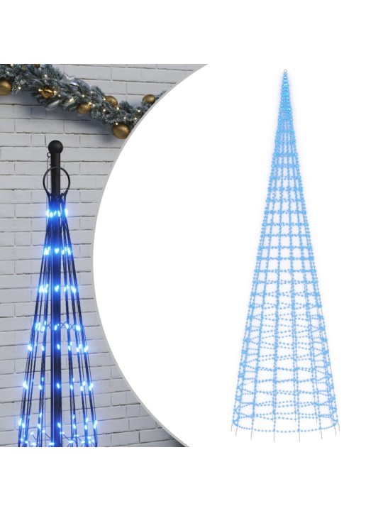 LED vánoční stromek na stožár 3000 modrých LED 800 cm