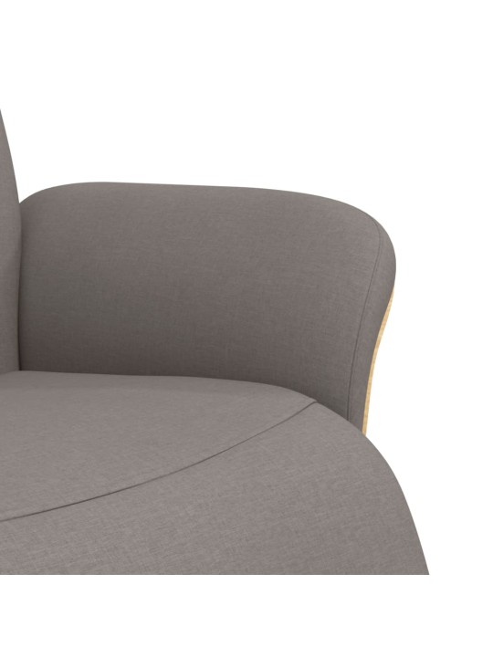 Polohovací křeslo s podnožkou taupe textil