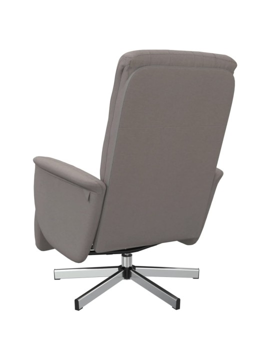 Polohovací křeslo s podnožkou taupe textil