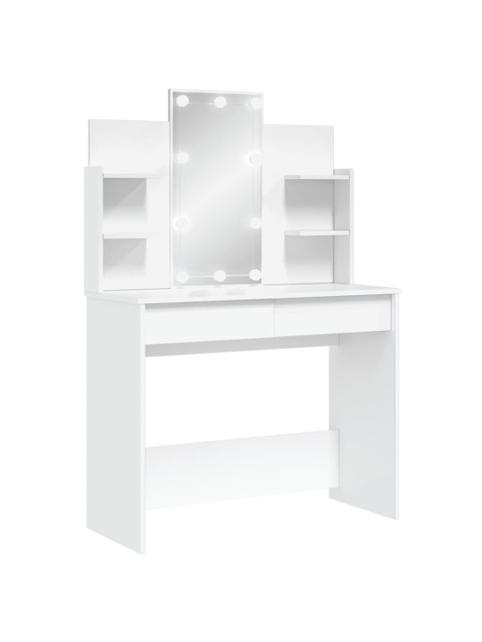 Toaletní stolek s LED osvětlením bílý 96 x 40 x 142 cm